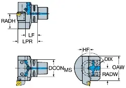 Produktfoto 1 von C4-ASHA-25046-10U SANDVIK COROMANT CAPTO/HSK-Adapter