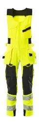Produktfoto 1 von 19069-711-170982C64 MASCOT Kombihose, Hängetaschen, Stretch, High Vis gelb/schwarz, Schrittlänge 82,