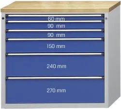 Produktfoto 1 von 9991330020 Schubladenschrank Modell 3006 B1060 × T675 × H980 mm -ANKE-