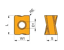 Produktfoto 1 von LNGX 120508ER-M:M9325 Fräswendeschneidplatte LNGX 120508ER-M:M9325
