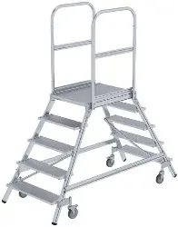Produktfoto 1 von 50207 Alu-Podestleiter, beidseitig begehbar, 7 stufig (6+1)