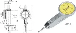 Produktfoto 1 von 4307200 Fühlhebelmessgerät 800 SG DIN 2270 38mm, HM, MAHR