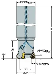 Produktfoto 1 von 600025A2510H SANDVIK COROMILL 600 Fräser
