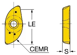 RA216-1603E-M1130 SANDVIK CoroMill 216 Wendeschneidplatte für Kugelschaftfräser