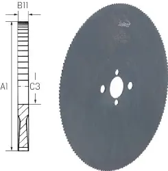 Produktfoto 1 von GV2400355BF09MS Metallkreissägeblatt HSS HZ 140Z 400x3,50x50 REKORD