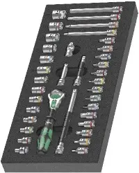 Produktfoto 1 von 05150110001 Steckschlüssel-Satz Einlage 1/4', 37-teilig -Wera-