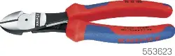 Produktfoto 1 von 74 02 200 KNIPEX-Kraft-Seitenschneider poliert, Mehrkomponentenhüllen