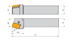 Produktfoto 1 von PLBNR 6060 V 40-A Drehwerkzeughalter ISO P PLBNR 6060 V 40-A