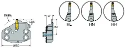 SL70L123H11LCHP SANDVIK CoroCut 1-2 Schneidkopf zum Profildrehen