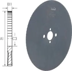 Produktfoto 1 von GV5250203BW041S Metallkreissägeblatt HSSE BW 200Z 250x2,00x32 REKORD
