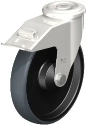 Produktfoto 1 von LEXR-TPA 200KD-FI-ELS BLICKLE Edelstahl-Lenkrolle mit Rückenloch