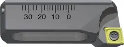 Produktfoto 1 von 256.030.006.012 Wendeplattenhalter mit IK CC.. 0602.., A= 29,75- 48,1 mm