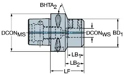 Produktfoto 1 von C6-131-00065-750 SANDVIK COROMANT CAPTO/HSK-Adapter