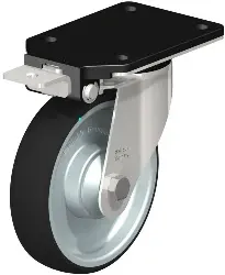 LEX-PATH 160KD-IS BLICKLE Edelstahl-Lenkrolle mit Anschraubplatte