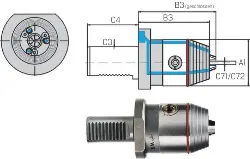 Produktfoto 1 von 30336167 Präzisions-Kurzbohrfutter IK DIN69880B 0,5-13,0 WTE