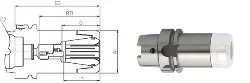 Produktfoto 1 von 44326001000 Spannfutter CentroP lang ISO12164-1 HSKA 63xCP16