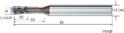 Produktfoto 1 von 2.CMC42.C1Z4.180.1 CrazyMill Cool-C VHM SNP 5,0xd,UNI, IK, Z4, 1,80 MIKRON