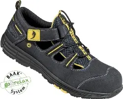72112-48 Halbschuh schwarz/gelb abges. Rene2, Micro/Mesh Gr. 48