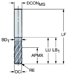 2F2101000200SC6060 SANDVIK CoroMill Plura solid ceramic end mill for High speed roughing