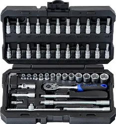 Produktfoto 1 von 8651 1/4' Steckschluessel Satz 45tlg proficraft