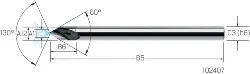 2.CC.20040.60 CrazyDrill Twicenter VHM RIP 60 Grad, IKZ, 2,00mm MIKRON