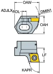 R820BAR12SCFC06B SANDVIK Schneidenträger für CoroBore® 820