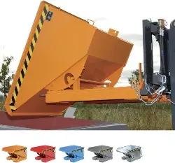 Produktfoto 1 von EXPO 150 O Kippbehälter, gelborange RAL 2000, Inhalt 150 l -BAUER-
