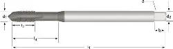 Produktfoto 1 von 26181741 DORMER Gewindebohrer, extra lang, metrisch, DIN-Standard