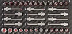 Produktfoto 1 von 5999-191 Steckschlüssel-Satz-Einlage KFZ, 1/2', 38-tlg. -PROJAHN-