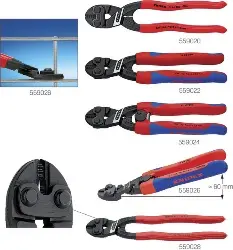 Produktfoto 1 von 71 22 200 Kompakt Bolzenschneider 20° Knipex