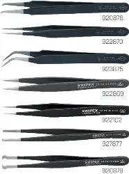Produktfoto 1 von 92 21 02 ESD ESD Universalpinzette, spitz gerade, 128 mm -KNIPEX-