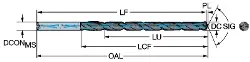86110300036A1GMGC34 SANDVIK HM Spiralbohrer, extra lang,IK