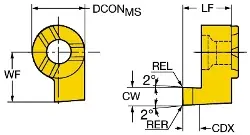 Produktfoto 1 von MB-09FA318-02-14L1025 SANDVIK Einstechwendeplatte für COROCUT MB