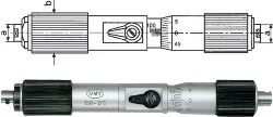 4163007 Innenmessschraube 44 F Ablesung 0,01mm,175-200mm MAHR