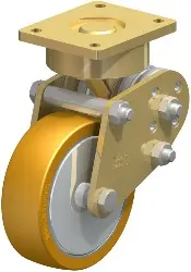 BPFE-ALTH 125K-FA BLICKLE Schwerlast-Bockrolle mit Polyurethan-Drehfedern