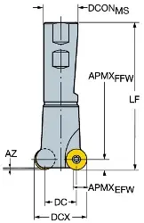 Produktfoto 1 von RA200025MN3213M SANDVIK COROMILL 200 Schaftfräser