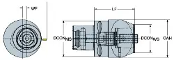Produktfoto 1 von C83910263090R SANDVIK COROMANT CAPTO-Zwischenhalter