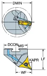 Produktfoto 1 von TICP-W4L-A1130-27C SANDVIK CoroTurn® Prime Schneidkopf zum Drehen