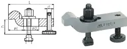 Produktfoto 1 von 71282 Spanneisen verstellb. gekröpft Nr. 6316V 14x125 mm M12 AMF