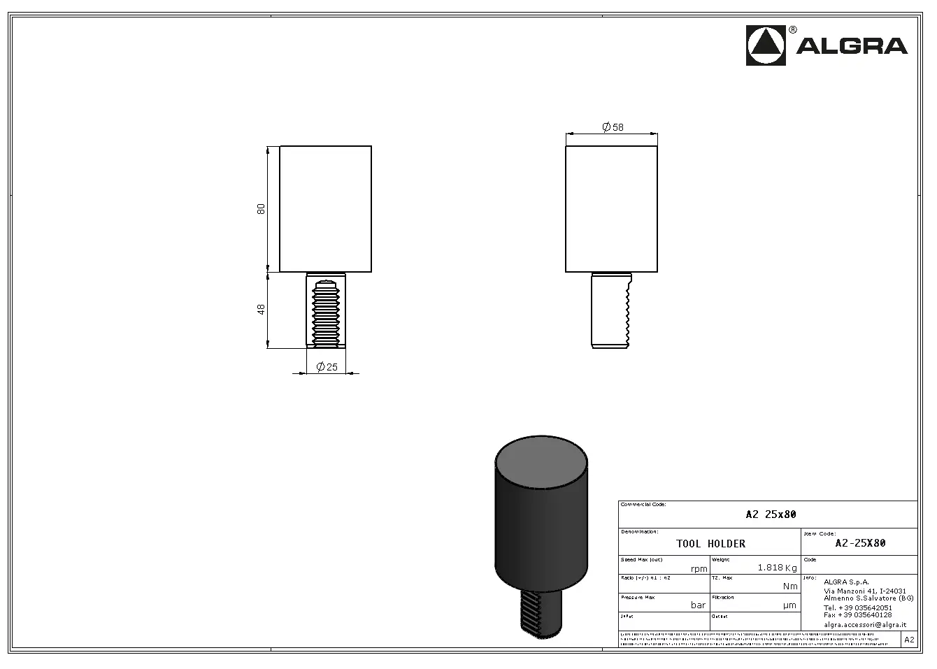Produktfoto 1 von A2 25X 80