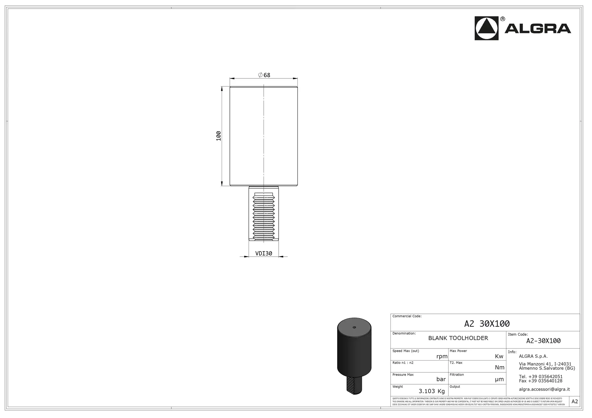 Produktfoto 1 von A2 30X100