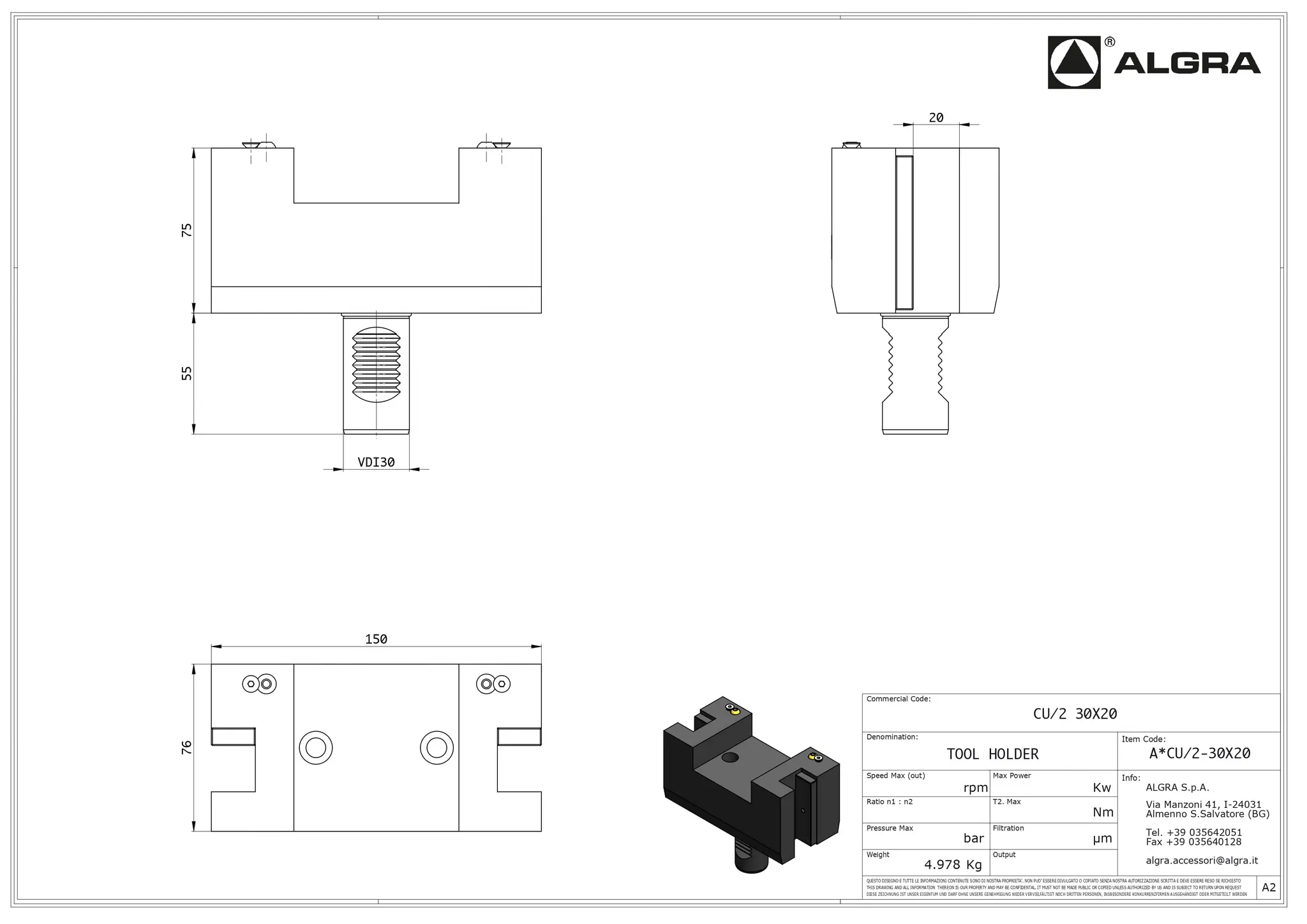 Produktfoto 1 von CU/2 30X20