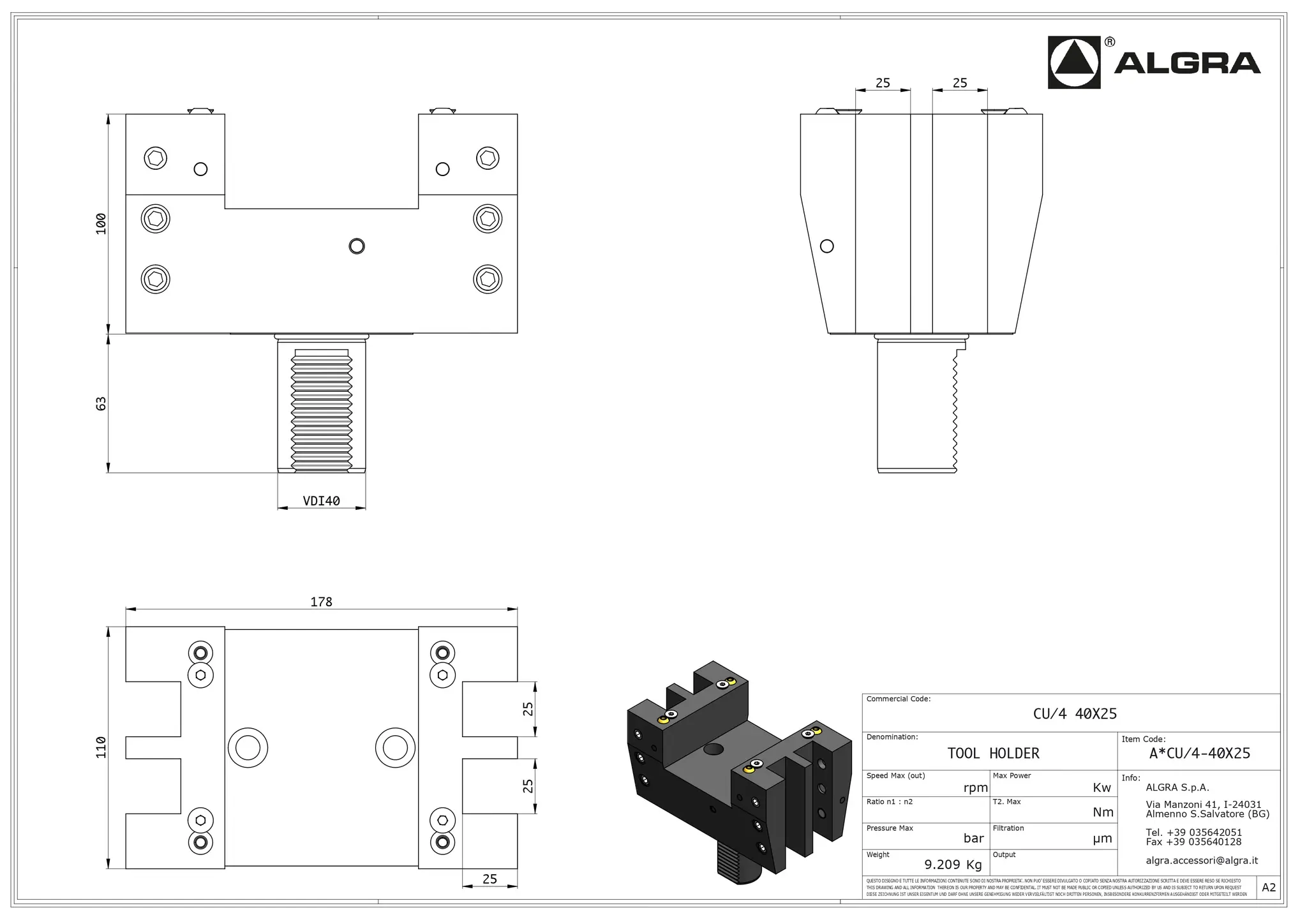 Produktfoto 1 von CU/4 40X25