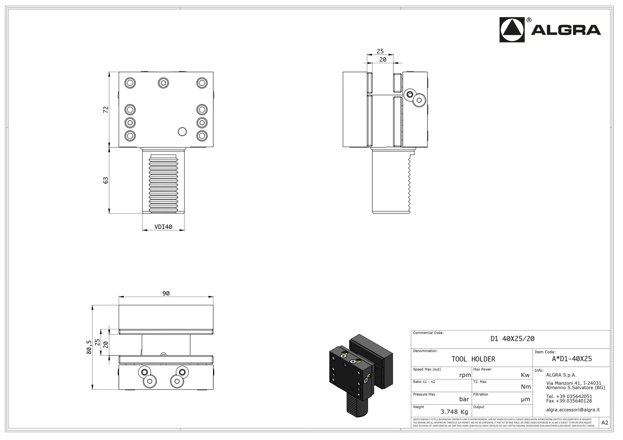 Produktfoto 1 von D1 40X25/20