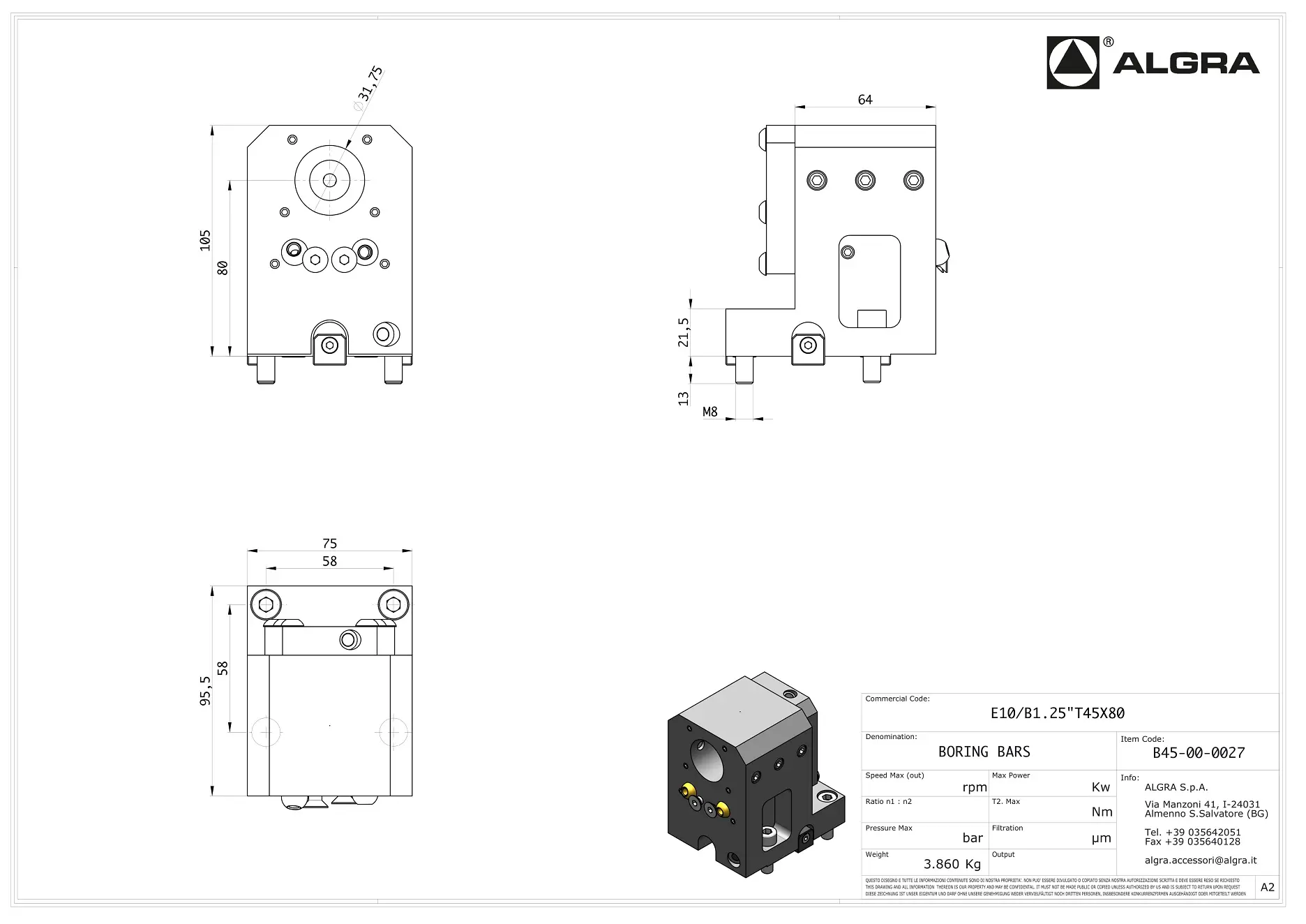 Produktfoto 1 von E10/B1.25"T45X80