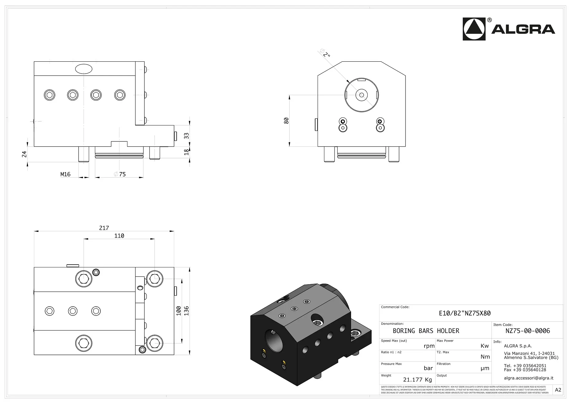 Produktfoto 1 von E10/B2"NZ75X80