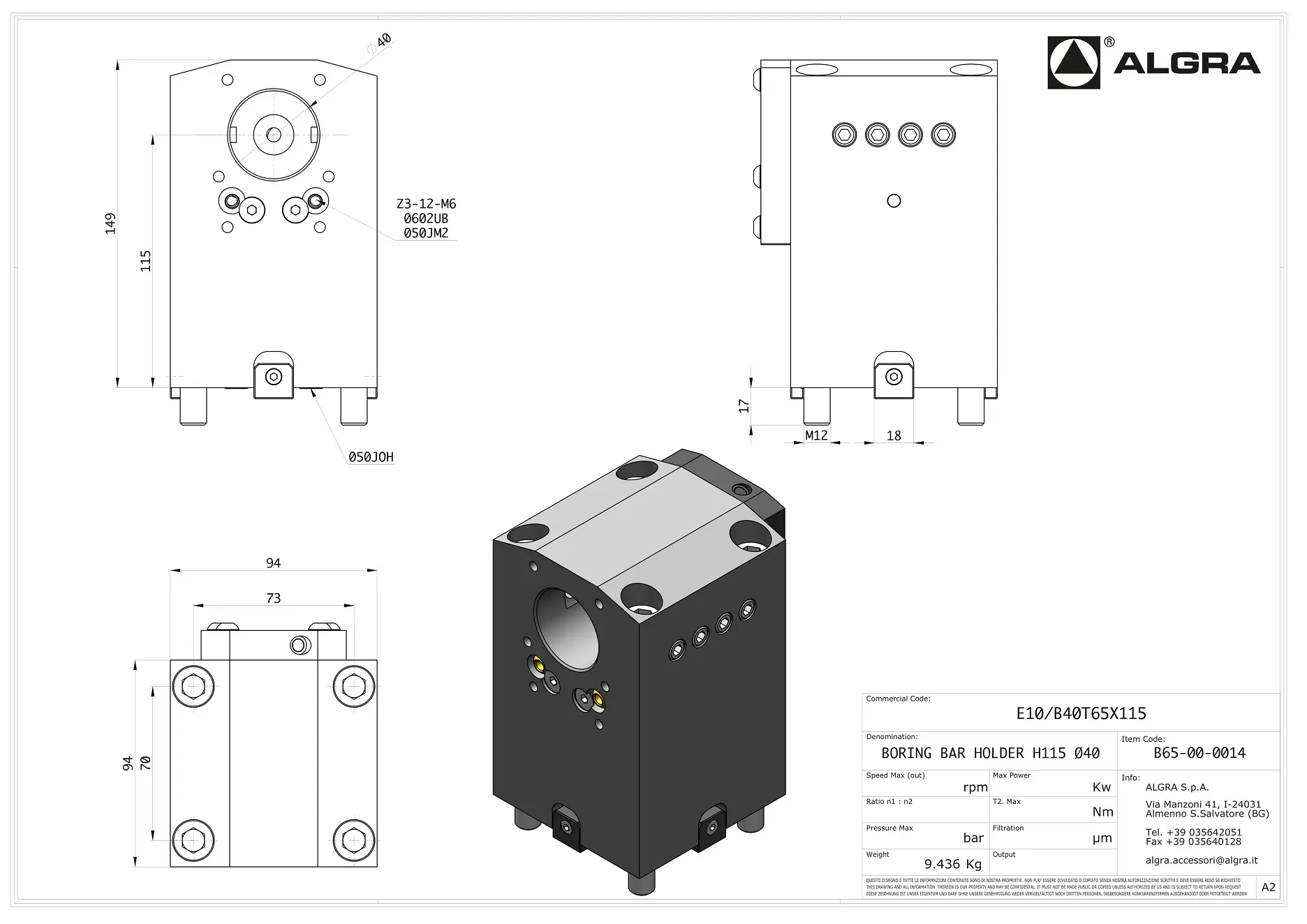 Produktfoto 1 von E10/B40T65X115