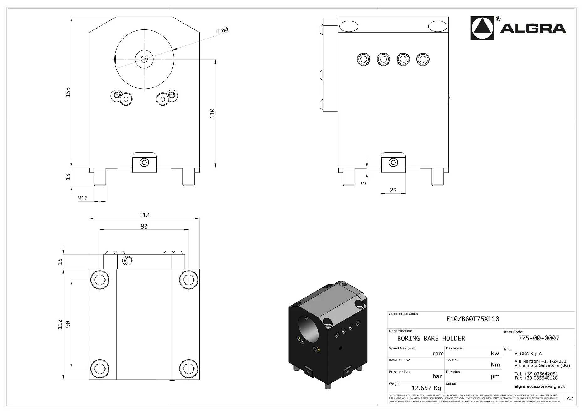 Produktfoto 1 von E10/B60T75X110