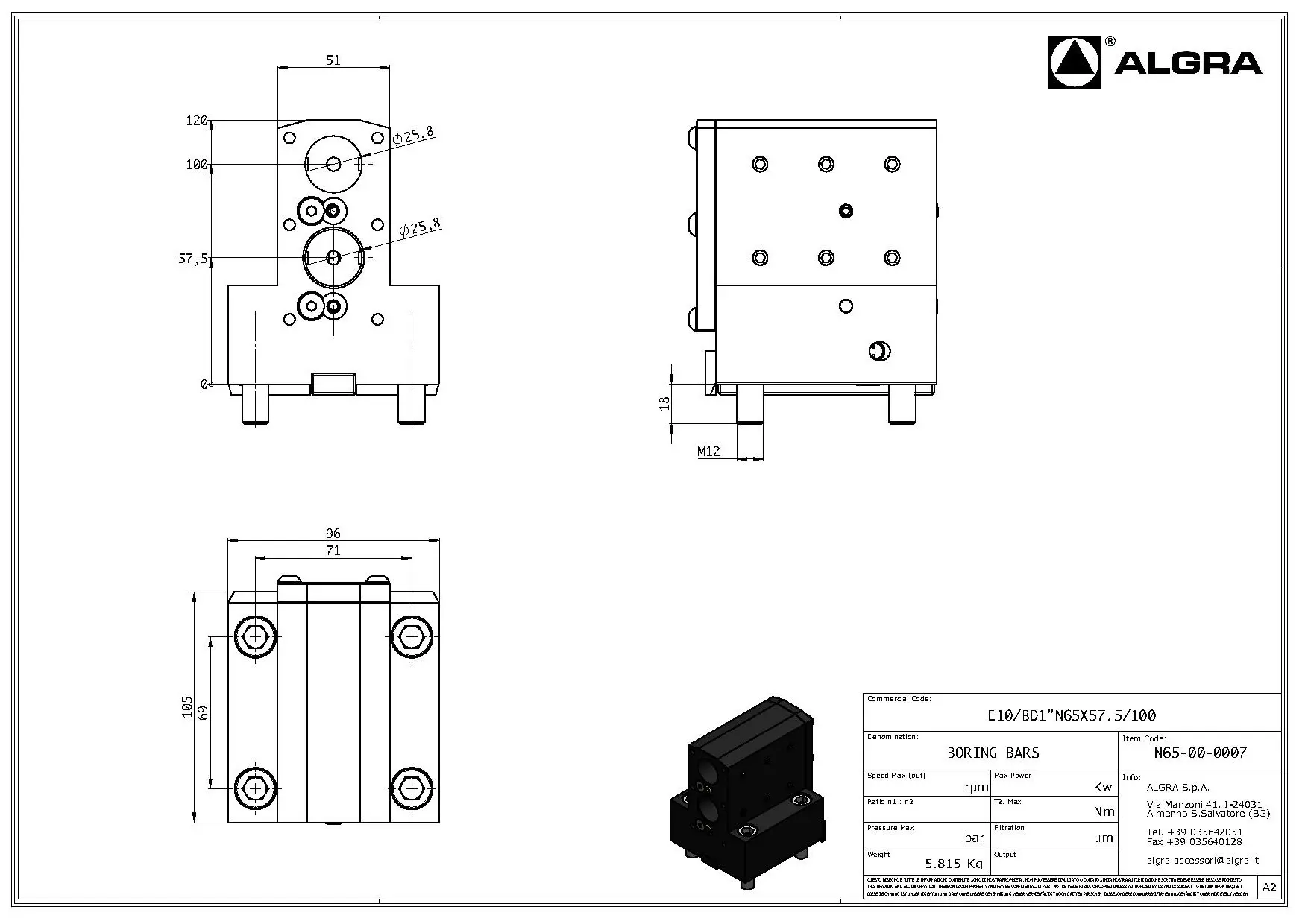 Produktfoto 1 von E10/BD1"N65X57,5/100