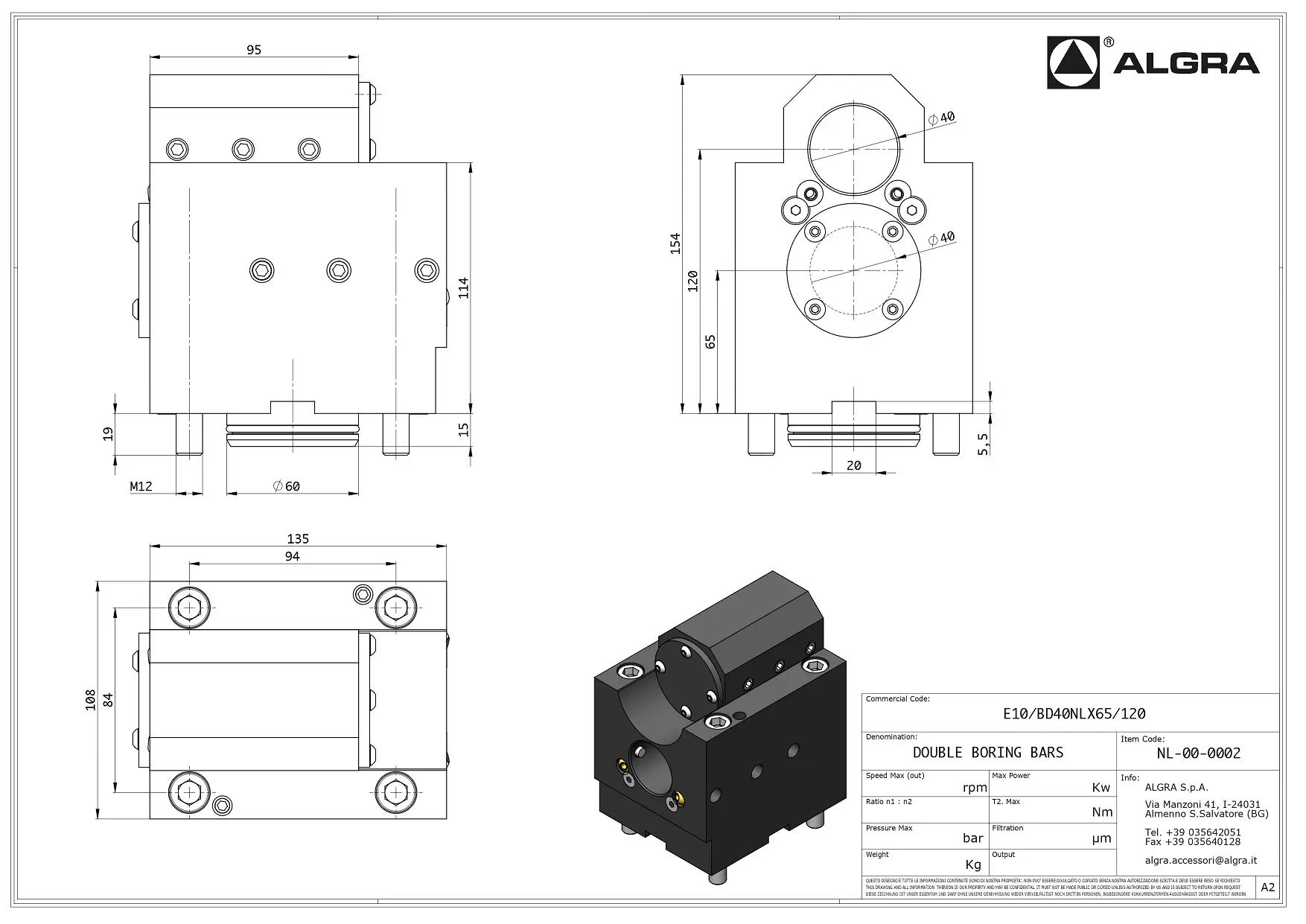 Produktfoto 1 von E10/BD40NLX65/120